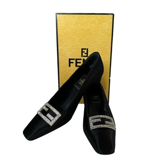 Fendi crystal logo pumps shoes - Picture 2 of 8